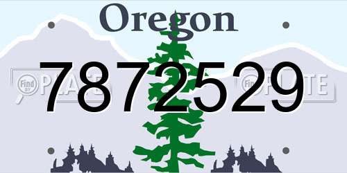 7872529 Oregon License Plate