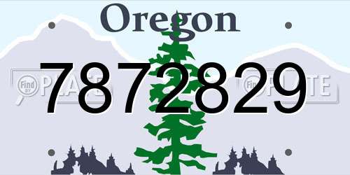 7872829 Oregon License Plate