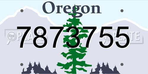 7873755 Oregon License Plate
