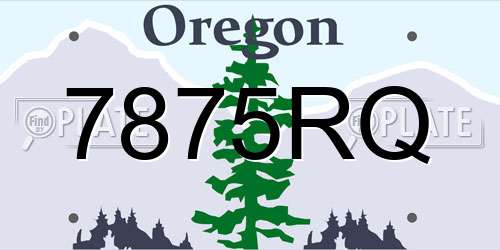7875RQ Oregon License Plate