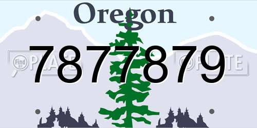 7877879 Oregon License Plate