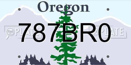 787BR0 Oregon License Plate