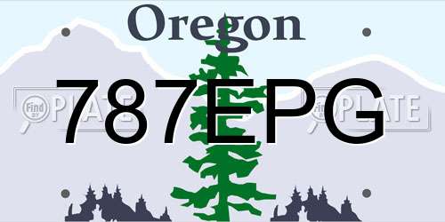 787EPG Oregon License Plate