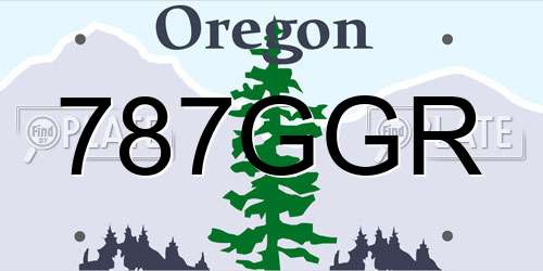 787GGR Oregon License Plate