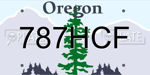 787HCF Oregon License Plate