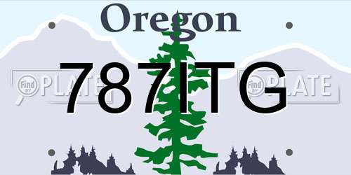 787ITG Oregon License Plate