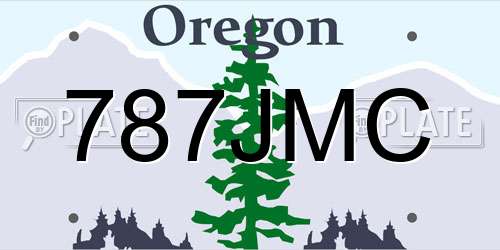 787JMC Oregon License Plate