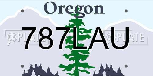 787LAU Oregon License Plate