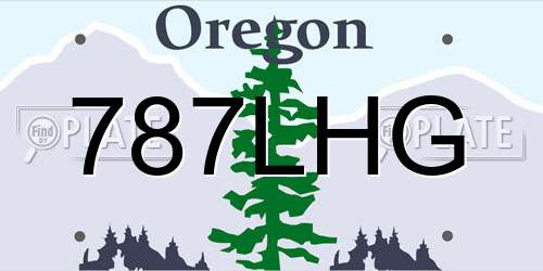 787LHG Oregon License Plate