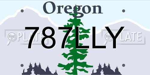 787LLY Oregon License Plate