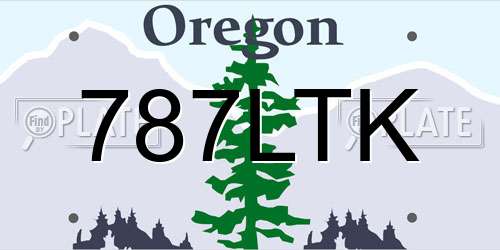 787LTK Oregon License Plate