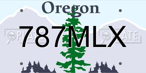 787MLX Oregon License Plate