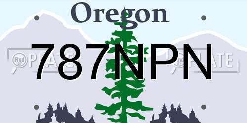 787NPN Oregon License Plate