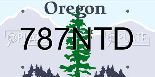 787NTD Oregon License Plate