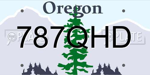 787QHD Oregon License Plate