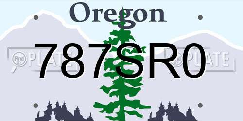 787SR0 Oregon License Plate