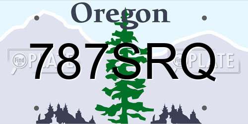 787SRQ Oregon License Plate