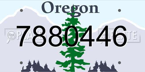 7880446 Oregon License Plate