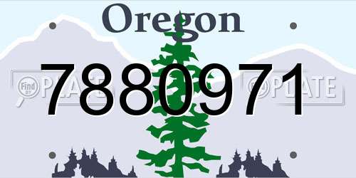 7880971 Oregon License Plate