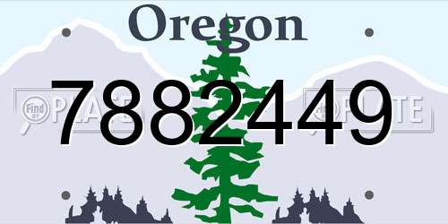 7882449 Oregon License Plate