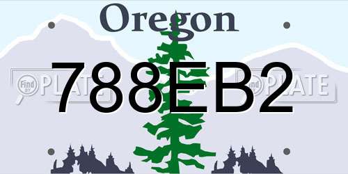 788EB2 Oregon License Plate