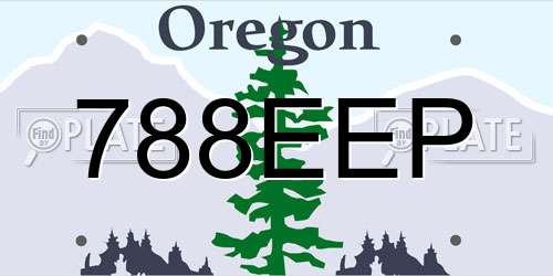 788EEP Oregon License Plate