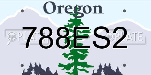 788ES2 Oregon License Plate