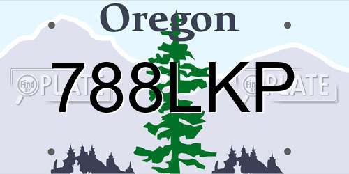 788LKP Oregon License Plate