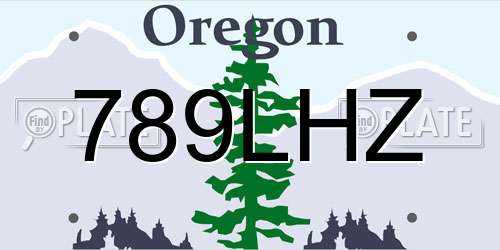 789LHZ Oregon License Plate