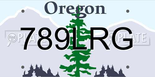 789LRG Oregon License Plate