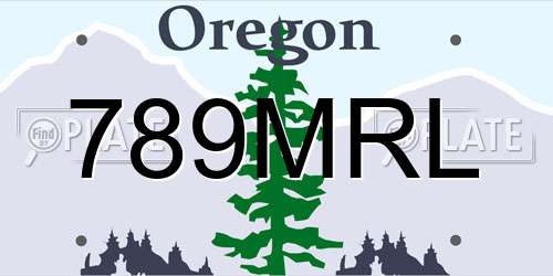 789MRL Oregon License Plate