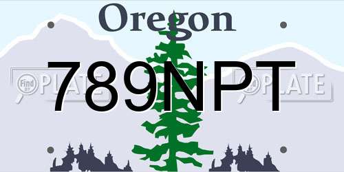 789NPT Oregon License Plate