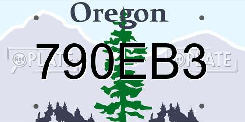 790EB3 Oregon License Plate