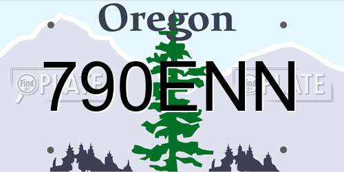 790ENN Oregon License Plate