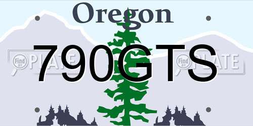 790GTS Oregon License Plate