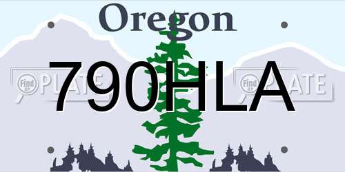 790HLA Oregon License Plate