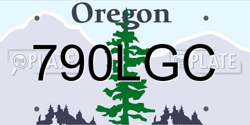 790LGC Oregon License Plate