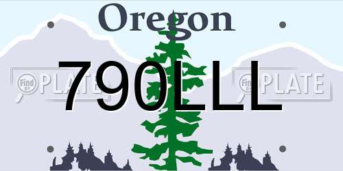 790LLL Oregon License Plate