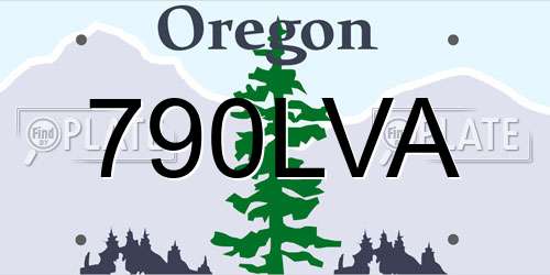 790LVA Oregon License Plate