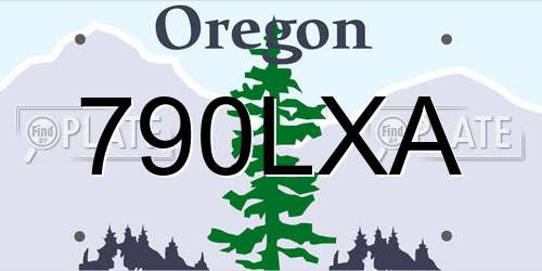 790LXA Oregon License Plate