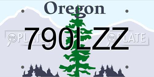 790LZZ Oregon License Plate