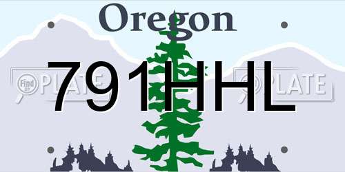 791HHL Oregon License Plate