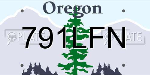 791LFN Oregon License Plate