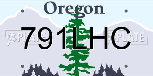 791LHC Oregon License Plate
