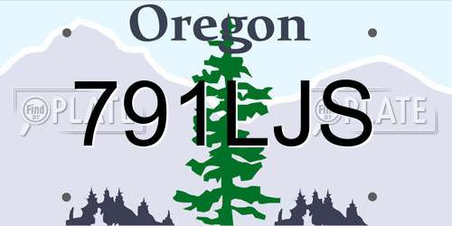 791LJS Oregon License Plate