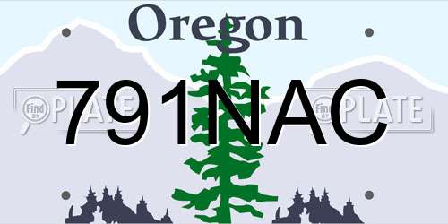 791NAC Oregon License Plate