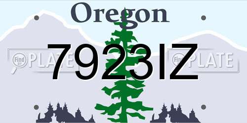 7923IZ Oregon License Plate
