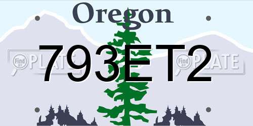 793ET2 Oregon License Plate