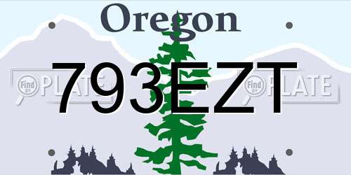 793EZT Oregon License Plate