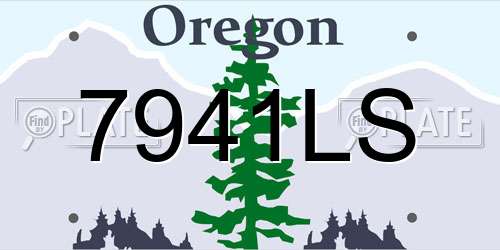 7941LS Oregon License Plate